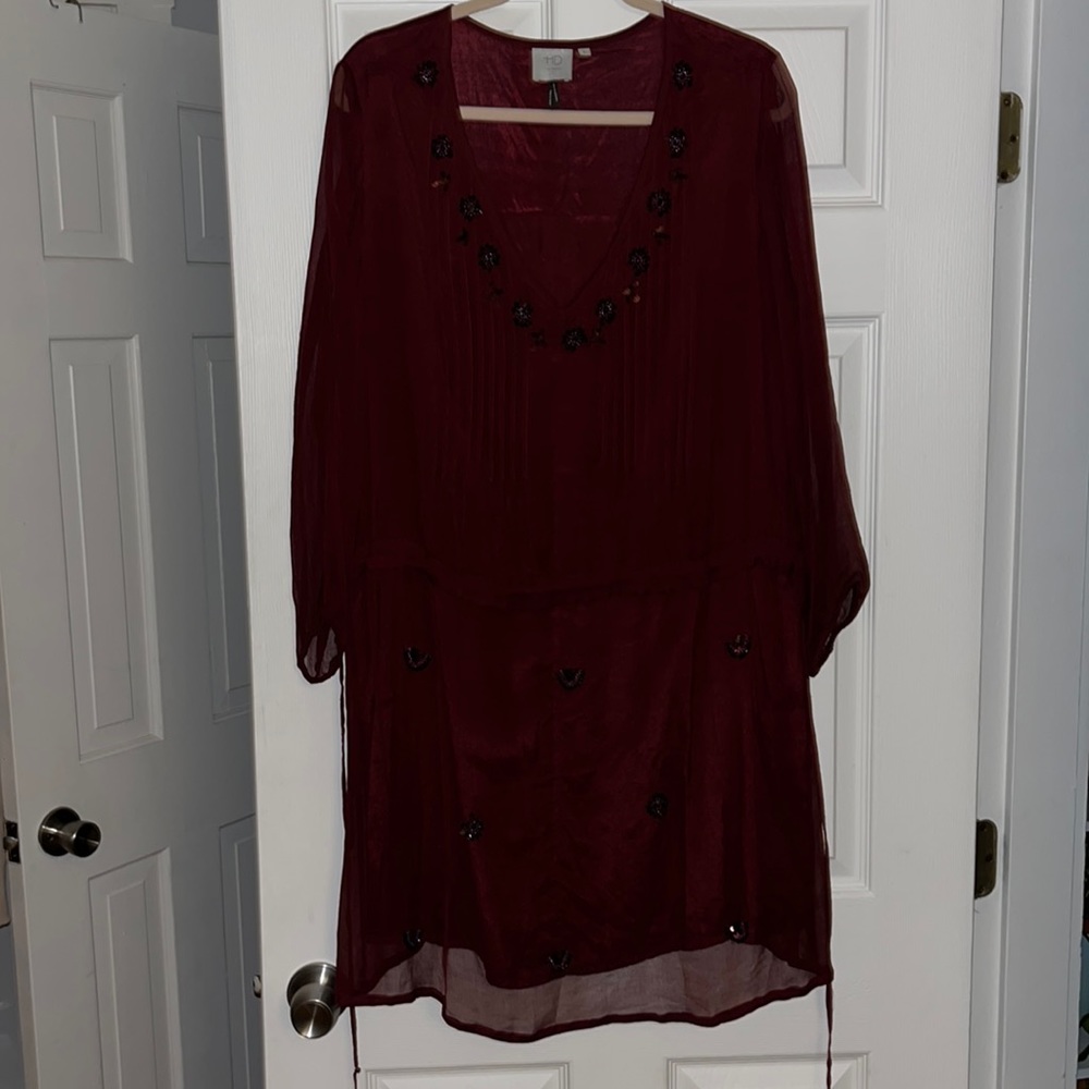 HD in Paris size L mini maroon dress - Picture 1 of 7